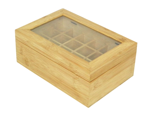 Bamboo oil box 24 compartments